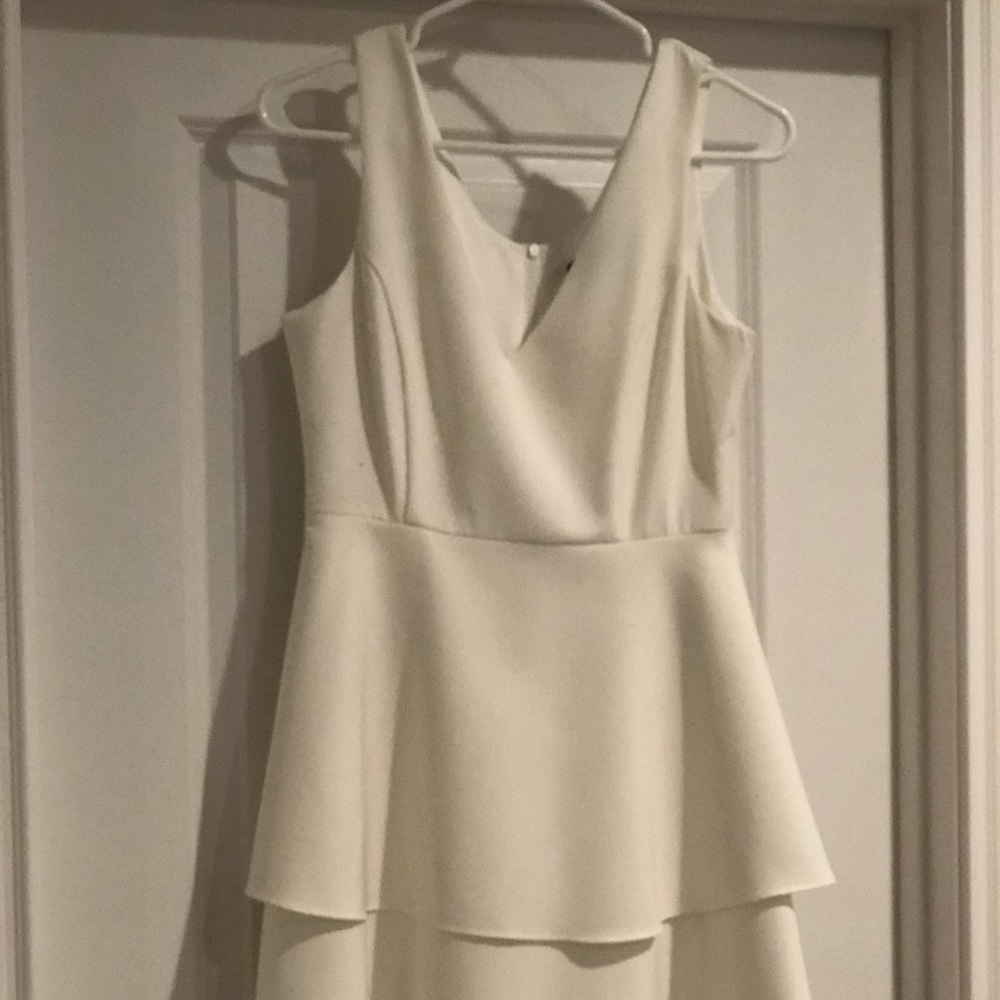 Mini White Ruffled Dress